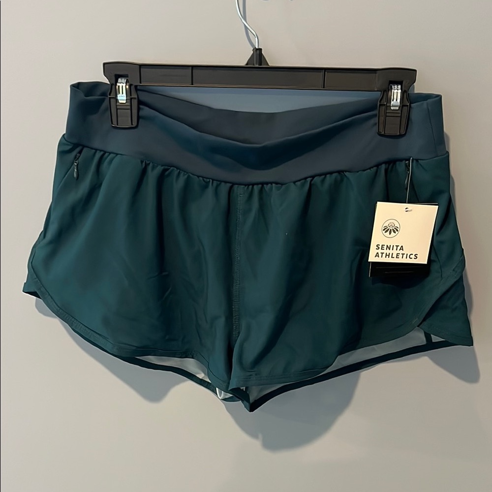 SENITA ATHLETICS Women's Teal Shorts - Picture 2 of 8